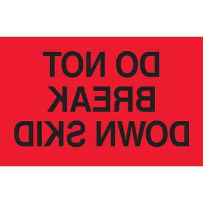 3x5 Fluorescent Red Do Not Break Down Skid Labels 500/Roll DL2161 - alias listing