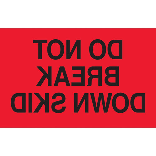 3x5 Fluorescent Red Do Not Break Down Skid Labels 500/Roll DL2161 - alias listing