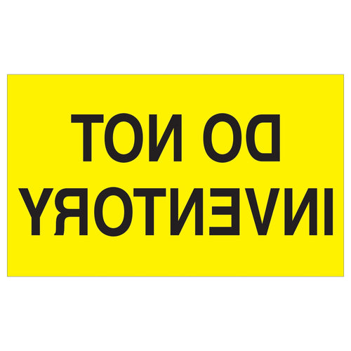 3x5 Fluorescent Yellow Do Not Inventory Labels Semi-Gloss 500/Roll DL2281 - alias listing
