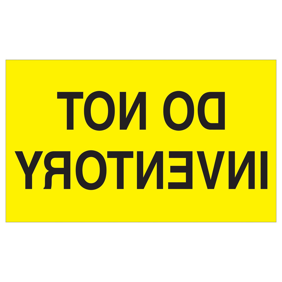 3x5 Fluorescent Yellow Do Not Inventory Labels Semi-Gloss 500/Roll DL2281 - alias listing