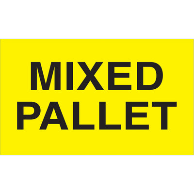 International-standard 3x5 fluorescent yellow shipping labels for mixed pallet identification and special handling visibility. Printed on durable semi-gloss coated paper with exceptional color retention. 500 labels per roll‚ready for immediate use with compatible dispensers.