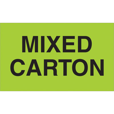 Maximize visibility and compliance with these 3x5" fluorescent green mixed carton labels, printed on durable semi-gloss coated paper. Each roll contains 500 labels and is internationally recognized for special handling applications. Compatible with multiple tabletop and wall-mount dispensers for seamless warehouse integration.