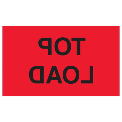3x5 Fluorescent Red Top Load Labels 500/Roll DL2661 - alias listing