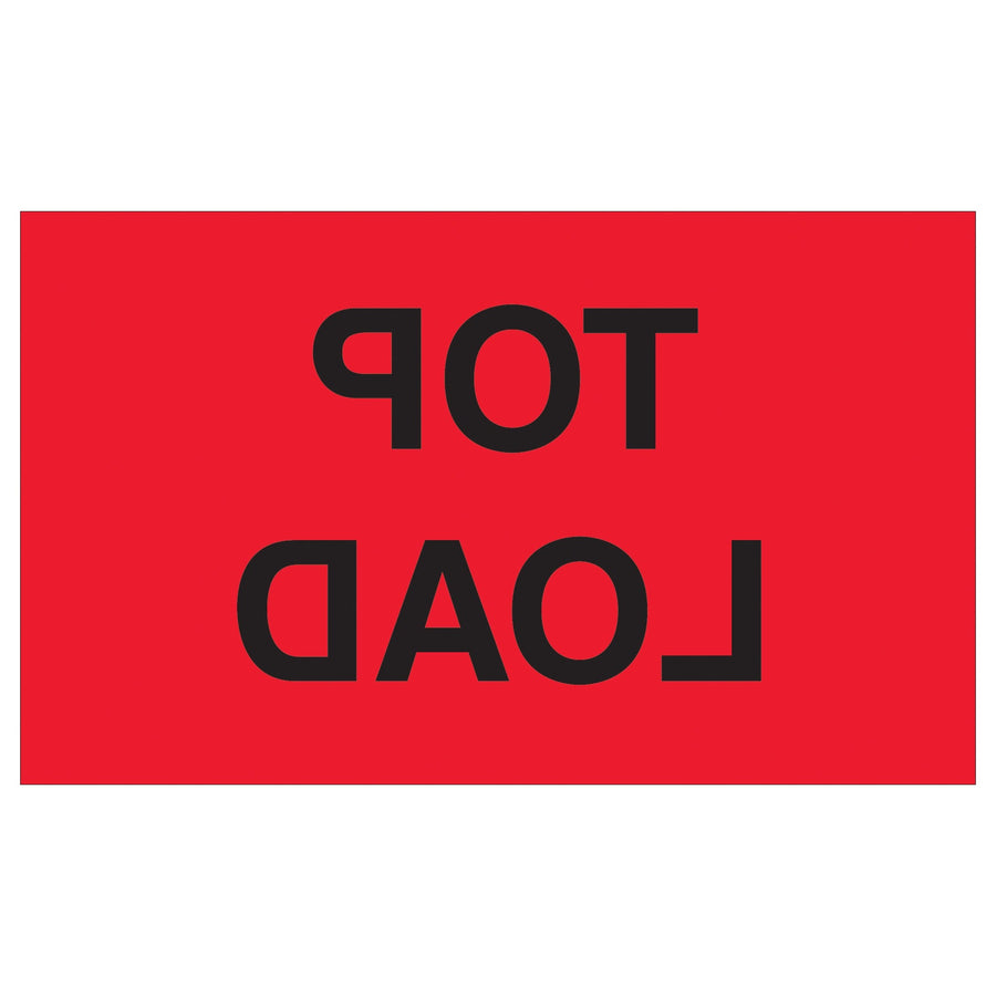 3x5 Fluorescent Red Top Load Labels 500/Roll DL2661 - alias listing