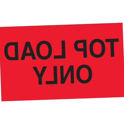 3x5 Fluorescent Red Top Load Only Labels Semi-Gloss 500/Roll DL2681 - alias listing