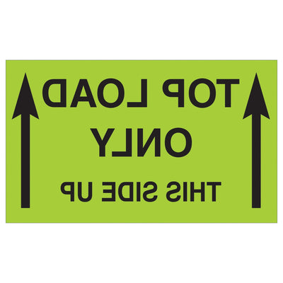 3x5 Fluorescent Green Top Load Only Labels Semi-Gloss 500/Roll DL2701 - alias listing