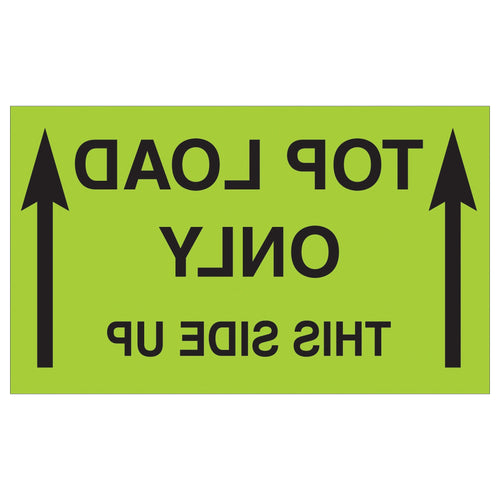 3x5 Fluorescent Green Top Load Only Labels Semi-Gloss 500/Roll DL2701 - alias listing