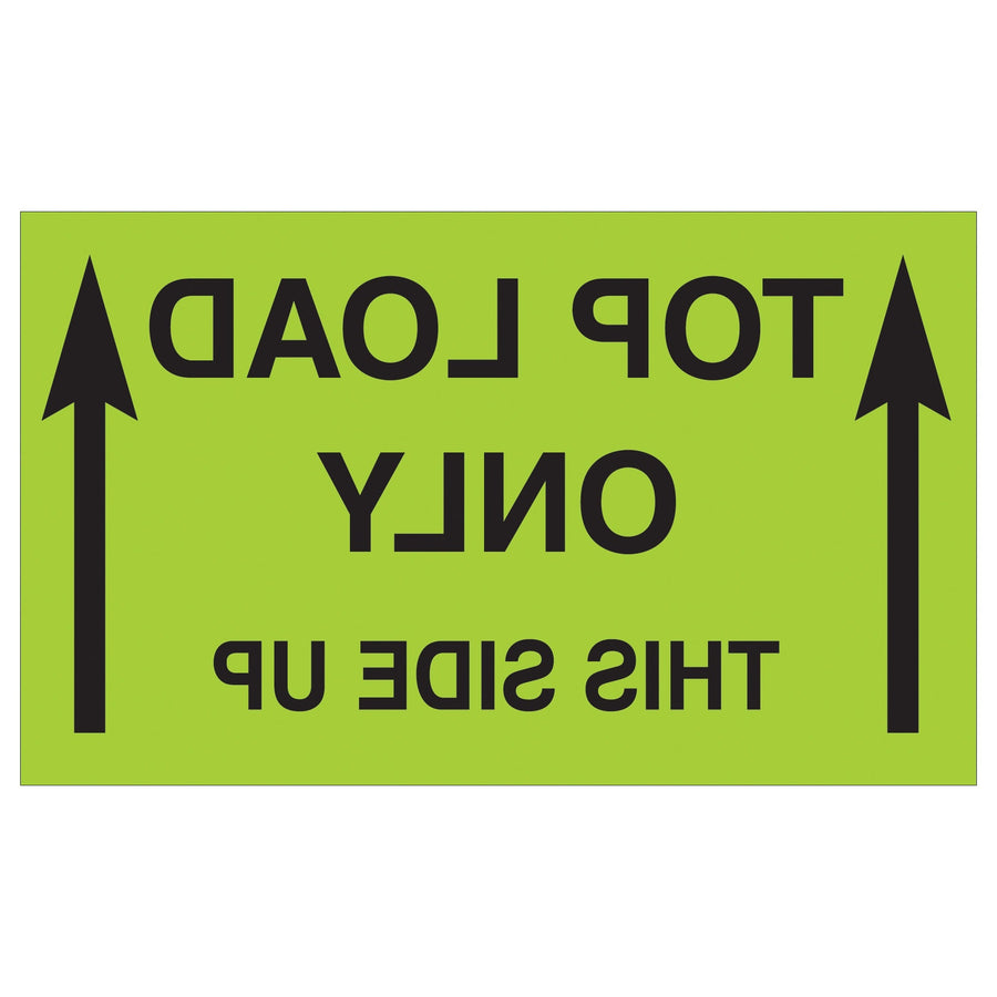 3x5 Fluorescent Green Top Load Only Labels Semi-Gloss 500/Roll DL2701 - alias listing