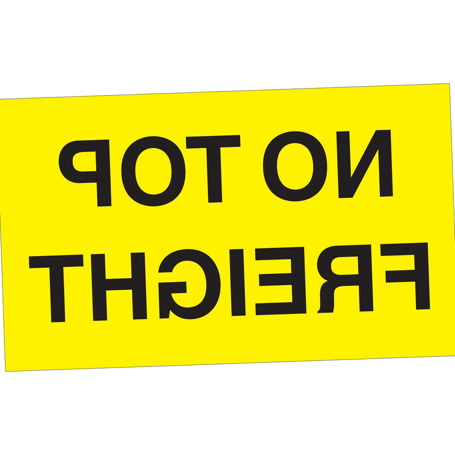 3x5 Fluorescent Yellow No Top Freight Labels Semi-Gloss 500/Roll DL2741 - alias listing