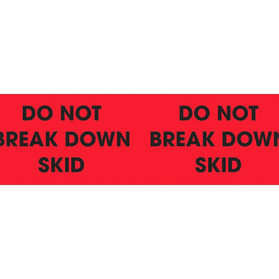 3x10 Fluorescent Red Pallet Corner Labels Semi-Gloss Paper 500/Roll DL3091 - alias listing