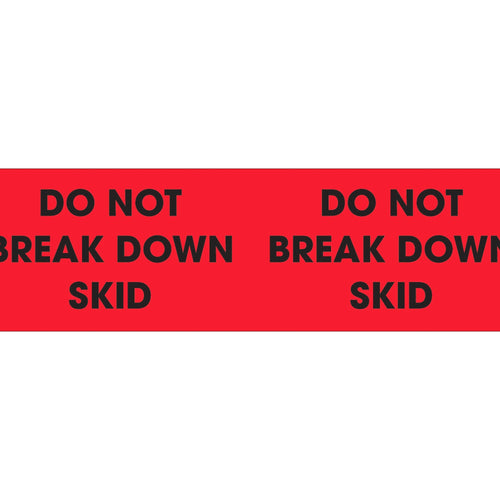 3x10 Fluorescent Red Pallet Corner Labels Semi-Gloss Paper 500/Roll DL3091 - alias listing