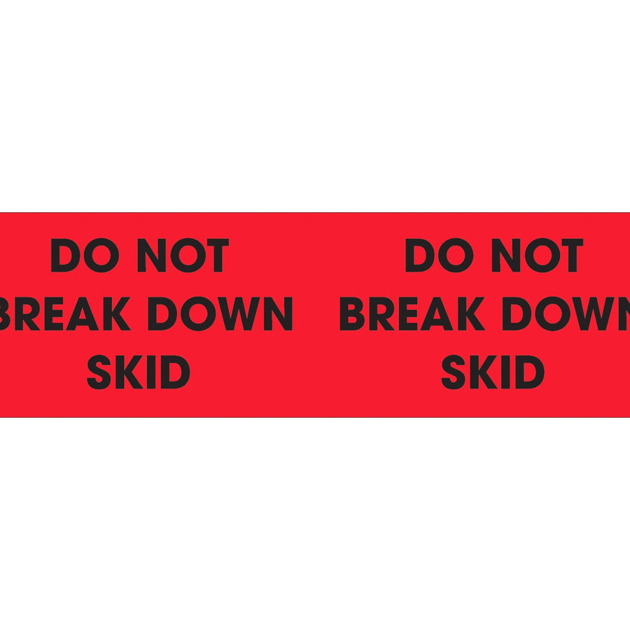 3x10 Fluorescent Red Pallet Corner Labels Semi-Gloss Paper 500/Roll DL3091 - alias listing