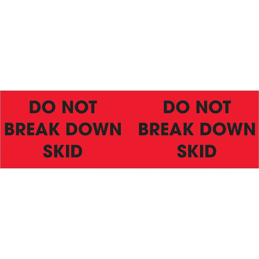 Prevent costly load mishandling with high-visibility fluorescent red pallet corner labels that wrap securely around oversized shipments. These 3" x 10" semi-gloss coated paper labels stick reliably to pallets, cardboard, and mixed surfaces–ideal for shipping coordinators managing complex logistics operations. Each roll contains 500 labels ready for immediate deployment across your warehouse or fulfillment center.