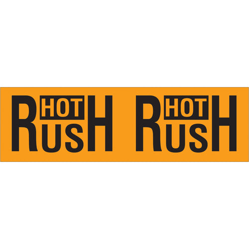 Bright fluorescent orange pallet corner labels (3