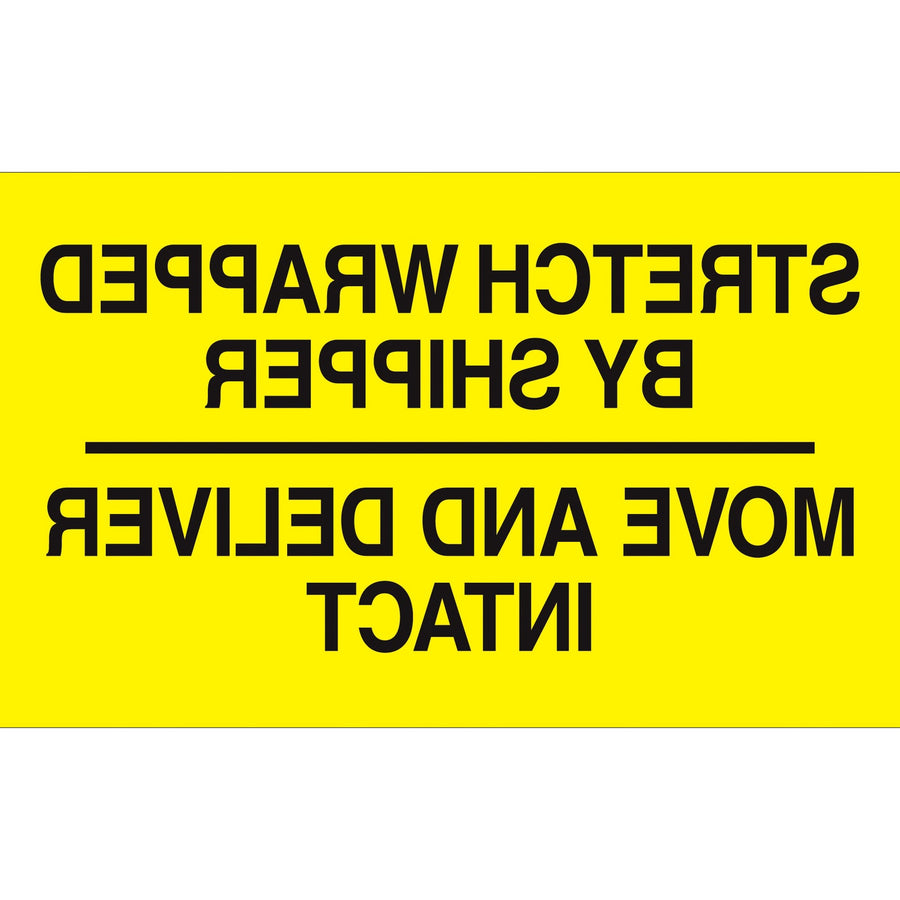 3x5 Stretch Wrapped By Shipper Label Semi-Gloss 500/Roll DL3172 - alias listing