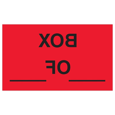 3x5 Fluorescent Red Production Labels Semi-Gloss 500/Roll DL3221 - alias listing