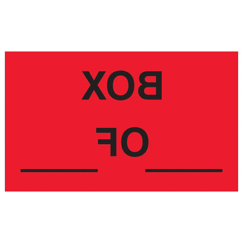3x5 Fluorescent Red Production Labels Semi-Gloss 500/Roll DL3221 - alias listing