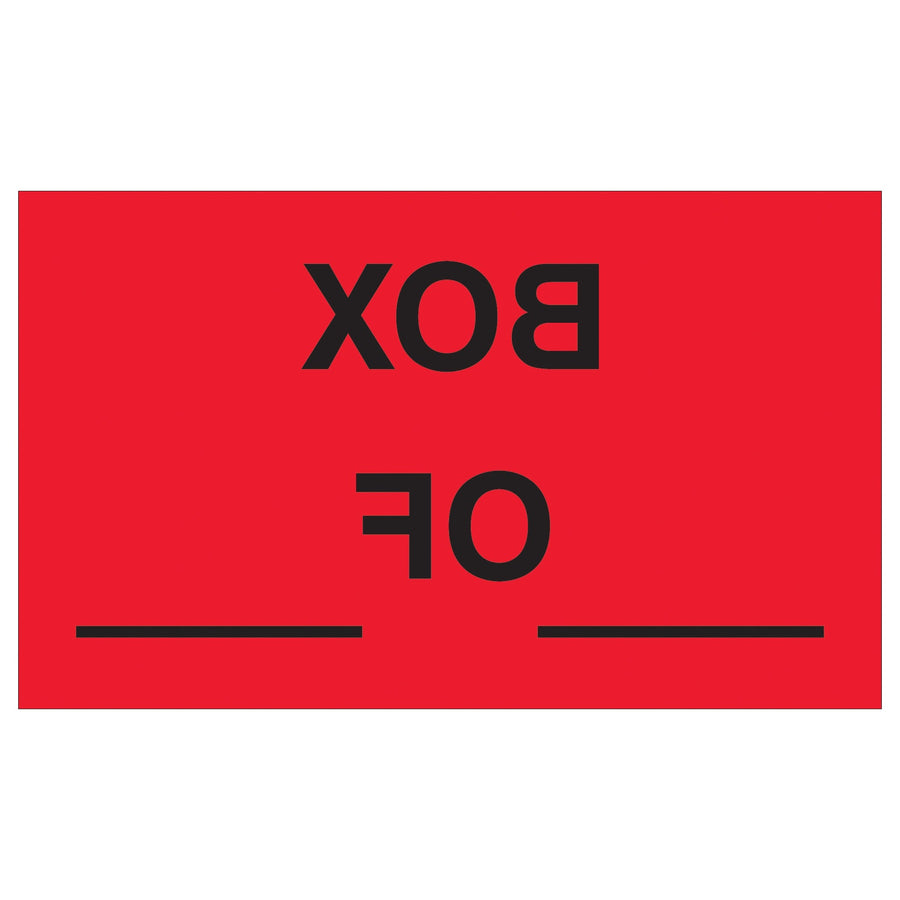 3x5 Fluorescent Red Production Labels Semi-Gloss 500/Roll DL3221 - alias listing