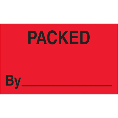 Maximize supply chain visibility with these 3x5" fluorescent red production labels printed on durable semi-gloss coated paper. Each roll contains 500 labels designed for immediate recognition in busy warehouse and shipping environments. Compatible with tabletop and wall-mount dispensers for seamless workflow integration.