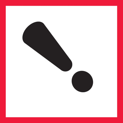 1x1 Exclamation Mark Pictogram Labels 500/Roll DL4142 - alias listing
