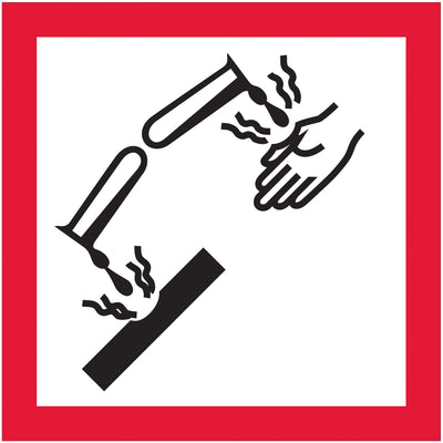 Meet DOT hazmat labeling requirements with pre-printed corrosion pictogram labels featuring official identification numbers. Each 1" x 1" semi-gloss label delivers maximum visibility and regulatory compliance across domestic and international shipments. 500-label roll ensures cost-effective, consistent marking for high-volume shipping operations.