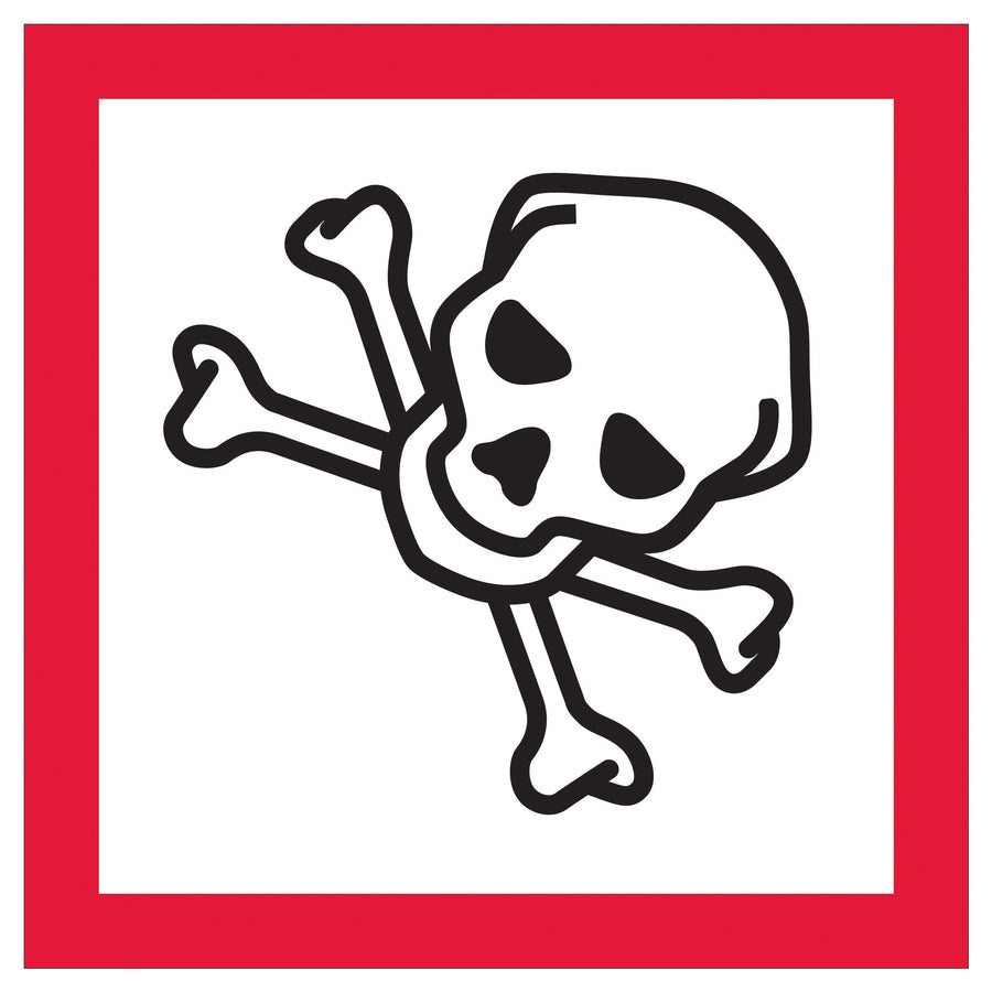 1 in Skull & Crossbones Pictogram Labels 500/Roll DL4148 - alias listing
