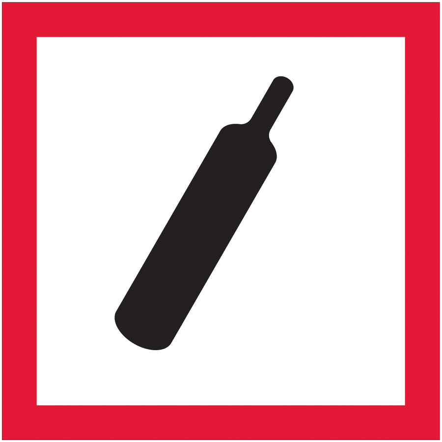 Meet D.O.T. hazmat shipping requirements with pre-printed gas cylinder pictogram labels. Each 2" x 2" semi-gloss label includes the official identification number. Roll of 500 ensures adequate supply for busy logistics operations‚compatible with both tabletop and wall-mount dispensers.