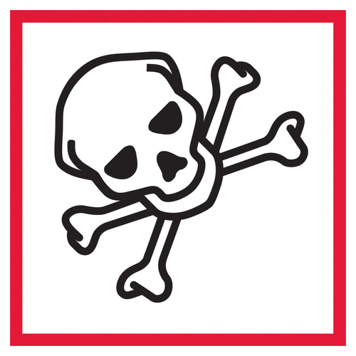 2x2 Skull & Crossbones Pictogram Labels 500/Roll DL4248 - alias listing