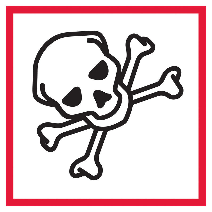2x2 Skull & Crossbones Pictogram Labels 500/Roll DL4248 - alias listing