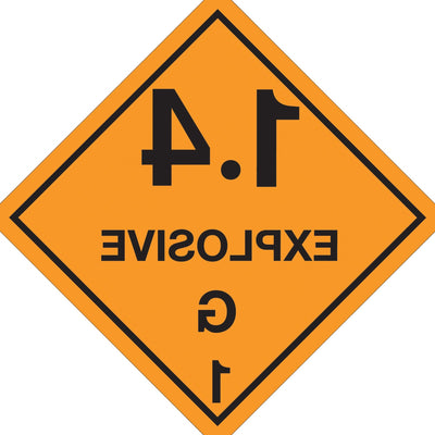 4x4 Class 1.4 Explosive DOT Hazard Labels Semi-Gloss 500/Roll DL5090 - alias listing