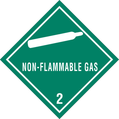Mark hazardous material shipments with official DOT compliance. These 4x4" green and white semi-gloss labels feature proper identification numbers and are supplied in convenient 500-label rolls. Essential for logistics professionals managing non-flammable gas transportation.