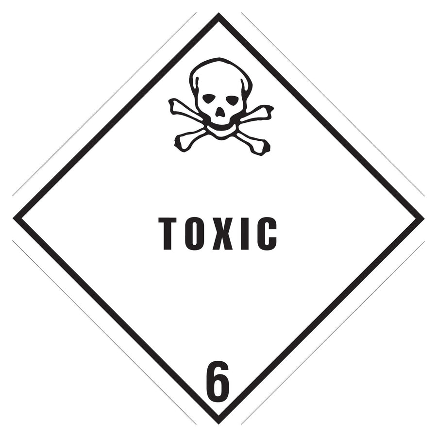 4x4 D.O.T. Toxic Hazard Labels Semi-Gloss Paper 500/Roll DL5181 - alias listing