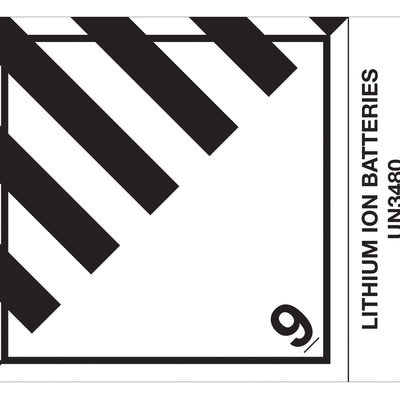 4x4.75 Lithium Ion Battery D.O.T Labels Semi-Gloss Paper 500/Roll DL519P2 - alias listing