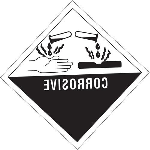 4x4 Corrosive Labels 500/Roll DL5750 - alias listing