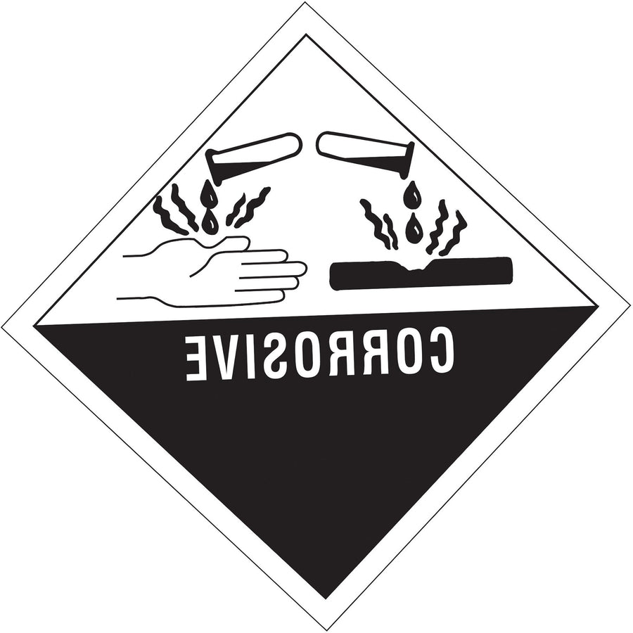 4x4 Corrosive Labels 500/Roll DL5750 - alias listing