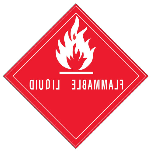 4x4 Flammable Liquid Labels 500/Roll DL5780 - alias listing