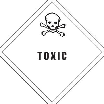 4x4 DOT Toxic Labels 500/Roll DL5833 - alias listing