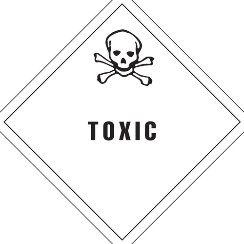 4x4 DOT Toxic Labels 500/Roll DL5833 - alias listing