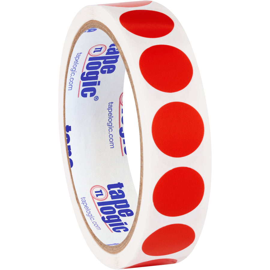 Bright red 3/4" diameter circle inventory labels deliver instant visual identification across your warehouse or logistics facility. Pre-packed in rolls of 500 with writable paper surface‚compatible with pens, markers, and standard label dispensers. Perfect for shipping coordinators managing high-volume inventory operations.