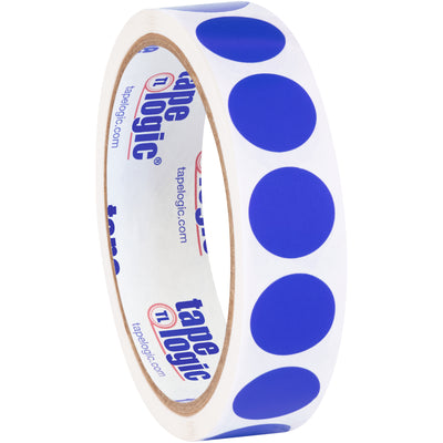 Rapidly identify and categorize inventory items with these 3/4" dark blue circle labels. Write directly on the paper surface using pens or markers for instant compliance documentation. Sold as a convenient 500-label roll with compatible dispenser options available.