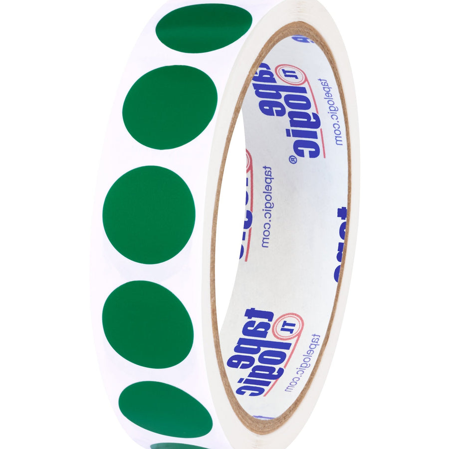 3/4 in Green Paper Circle Inventory Labels 500/Roll DL610D - alias listing