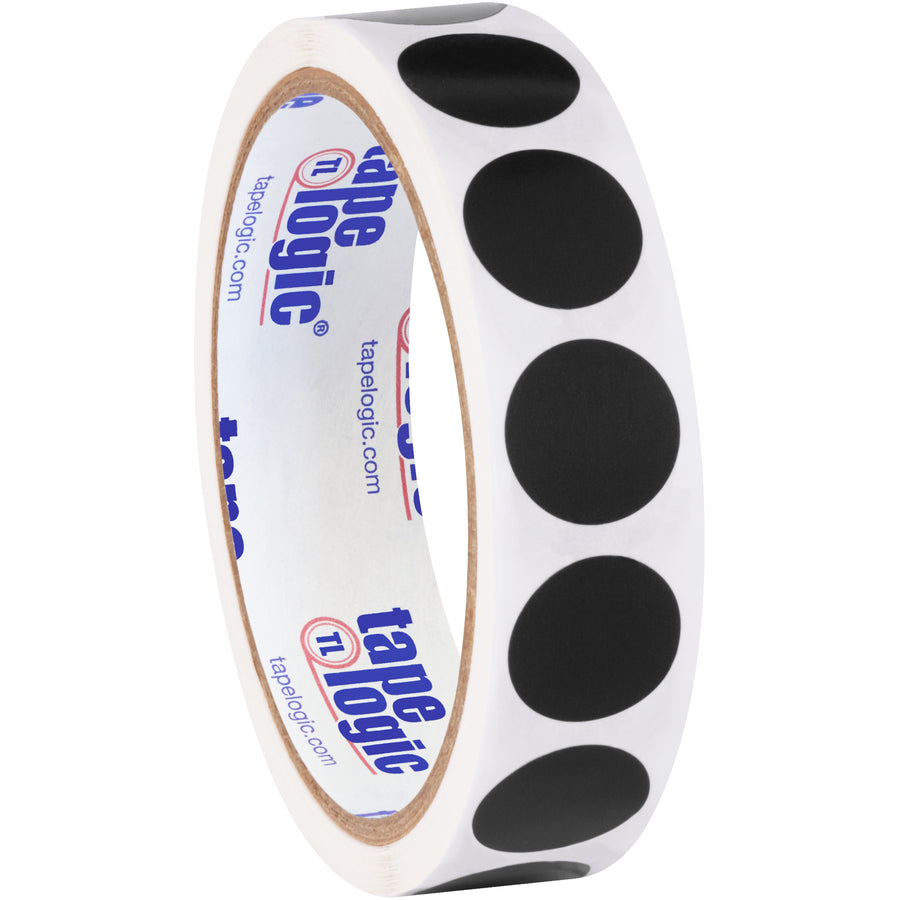 Quickly identify and organize inventory with these 3/4" black circle labels. Designed for marking and tracking items in warehouses, distribution centers, and manufacturing facilities, these write-on paper labels work with standard pens and markers. Each roll contains 500 labels and pairs with tabletop or wall-mount dispensers for efficient application.