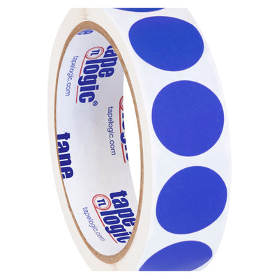 1 in Dark Blue Paper Inventory Circle Labels 500/Roll DL611B - alias listing