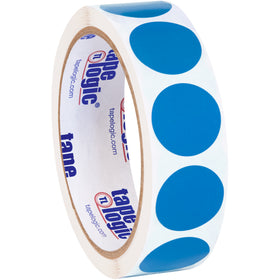 Instantly identify inventory with Packrift's 1" light blue circle labels. Write directly on durable paper with pen or marker. Pack of 500 labels per roll–the high-visibility solution shipping coordinators trust for fast facility organization and compliance tracking.