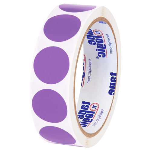 1 in Purple Paper Inventory Circle Labels 500/Roll DL611M - alias listing