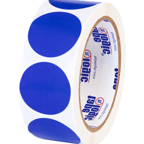 1.5 in Dark Blue Circle Inventory Labels Paper 500/Roll DL612B - alias listing