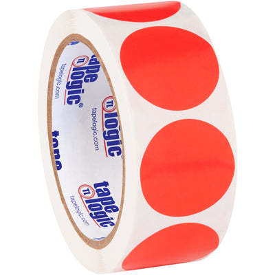 High-visibility fluorescent red circle labels designed for fast inventory identification in busy warehouses and distribution centers. 1.5" diameter paper labels, 500 per roll, write-on surface compatible with pens and markers. Pair with Packrift tabletop (SL9506, SL9512, SL9518) or wall-mount dispensers (LDM300, LDM450, LDM850, LDM1250) for efficient labeling workflows.