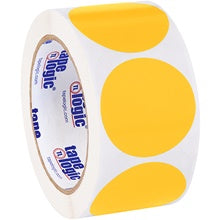 2 in Fluorescent Orange Inventory Circle Labels 500/Roll