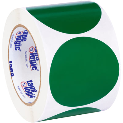 Fast-moving inventory visibility starts with clear labeling. These 3" diameter green circle labels deliver high-contrast identification across your warehouse or distribution center. Writable paper material accepts pen or marker–no printing equipment required. Roll of 500 labels provides extended coverage with quick dispensing.