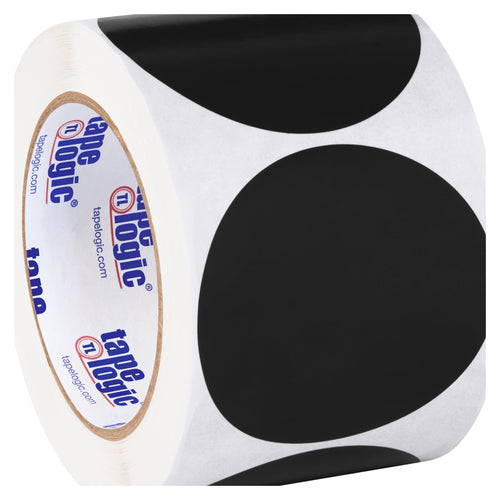 3 in Black Circle Inventory Labels Paper 500/Roll DL614F - alias listing